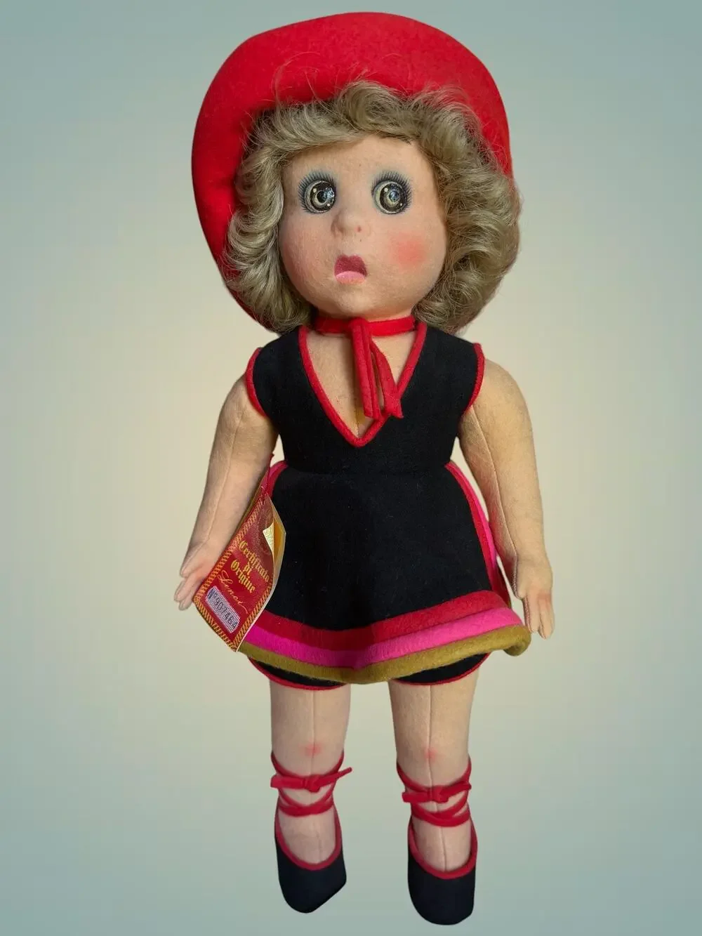 Vintage 1985 Lenci Sirenetta Felt Doll 21” C.B. 257 1934 Model Box COA Italy